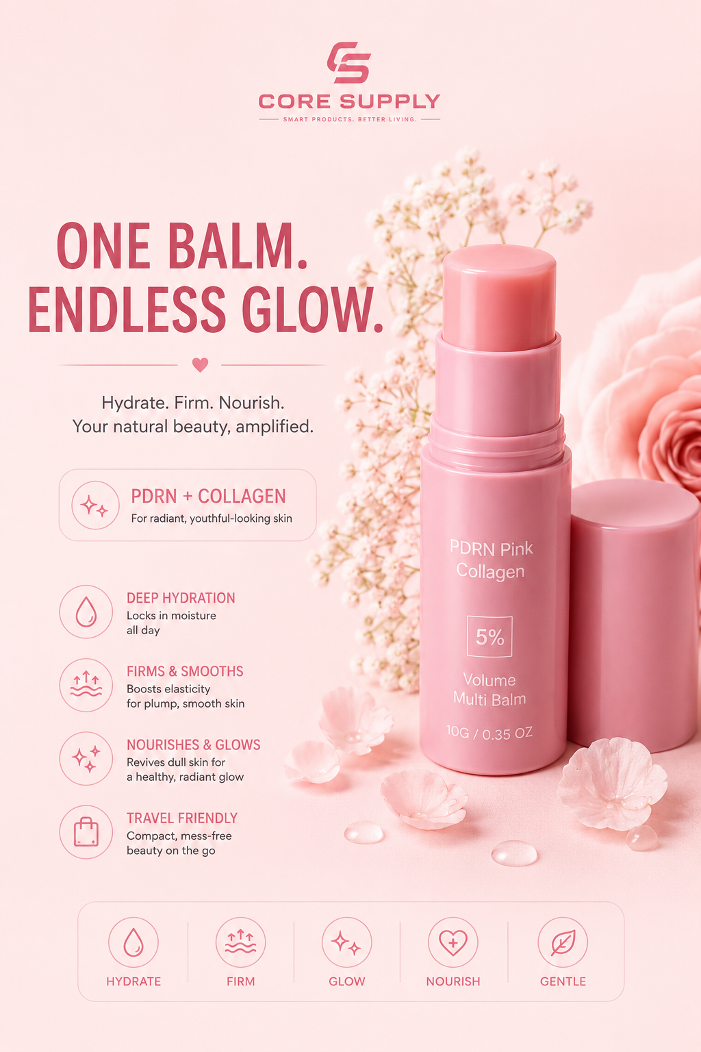 Rosé Glow Collagen Multi Balm