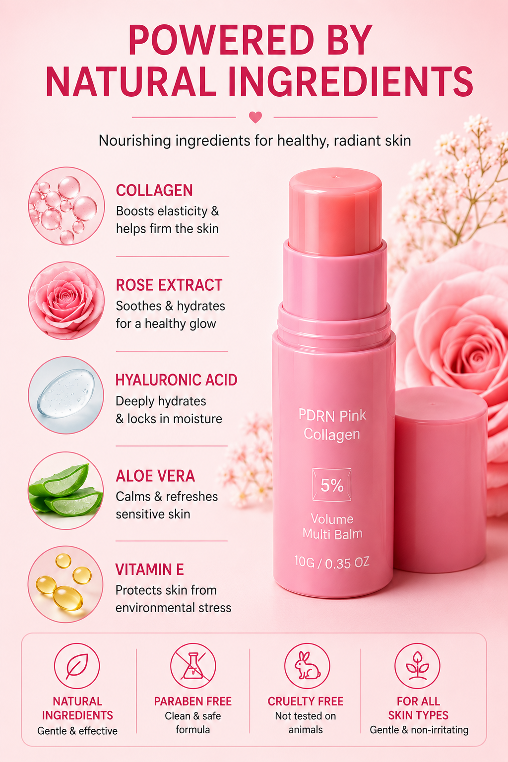 Rosé Glow Collagen Multi Balm